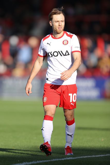 Dan Kemp of Stevenage during the Sky Bet League One match Stevenage vs Wigan Athletic at Lamex Stadium, Stevenage, United Kingdom on 10 October 2026

(Photo by Harvey Murphy/News Images)