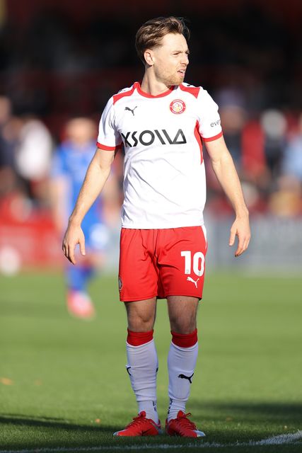 Dan Kemp of Stevenage during the Sky Bet League One match Stevenage vs Wigan Athletic at Lamex Stadium, Stevenage, United Kingdom on 10 October 2026

(Photo by Harvey Murphy/News Images)