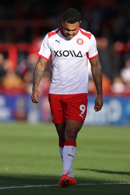 Josh Magennis of Stevenage during the Sky Bet League One match Stevenage vs Wigan Athletic at Lamex Stadium, Stevenage, United Kingdom on 10 October 2026

(Photo by Harvey Murphy/News Images)
