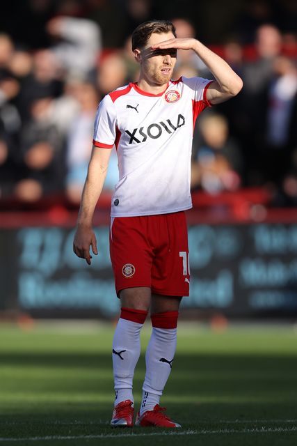Dan Kemp of Stevenage during the Sky Bet League One match Stevenage vs Wigan Athletic at Lamex Stadium, Stevenage, United Kingdom on 10 October 2026

(Photo by Harvey Murphy/News Images)