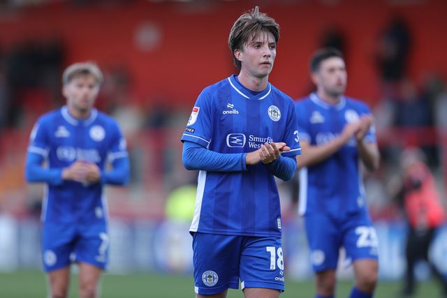 Charlie Gray of Wigan Athletic applauds away support during the Sky Bet League One match Stevenage vs Wigan Athletic at Lamex Stadium, Stevenage, United Kingdom on 10 October 2026

(Photo by Harvey Murphy/News Images)