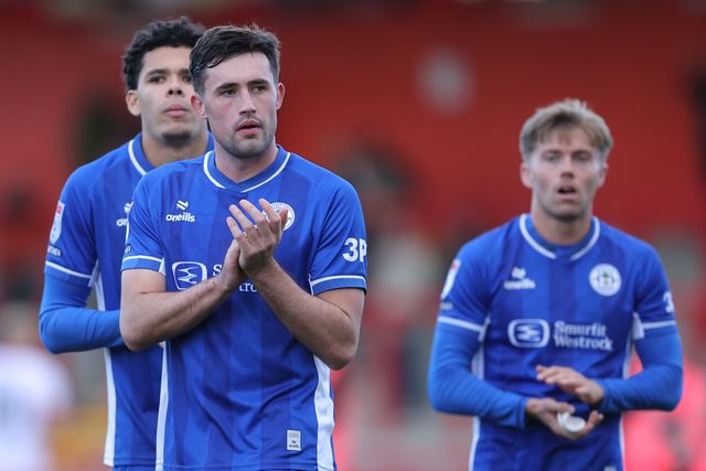 Wigan players at full time during the Sky Bet League One match Stevenage vs Wigan Athletic at Lamex Stadium, Stevenage, United Kingdom on 10 October 2026

(Photo by Harvey Murphy/News Images)