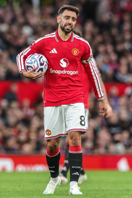 Bruno Fernandes of Manchester United during the Premier League match Manchester United vs Tottenham Hotspur at Old Trafford, Manchester, United Kingdom on 10 October 2026

(Photo by Mark Cosgrove/News Images)
