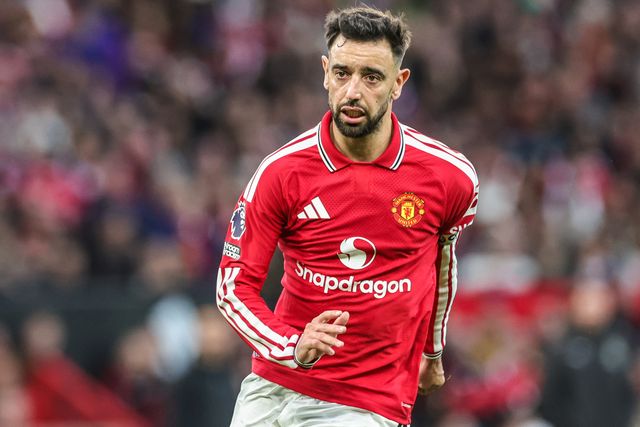 Bruno Fernandes of Manchester United during the Premier League match Manchester United vs Tottenham Hotspur at Old Trafford, Manchester, United Kingdom on 10 October 2026

(Photo by Mark Cosgrove/News Images)