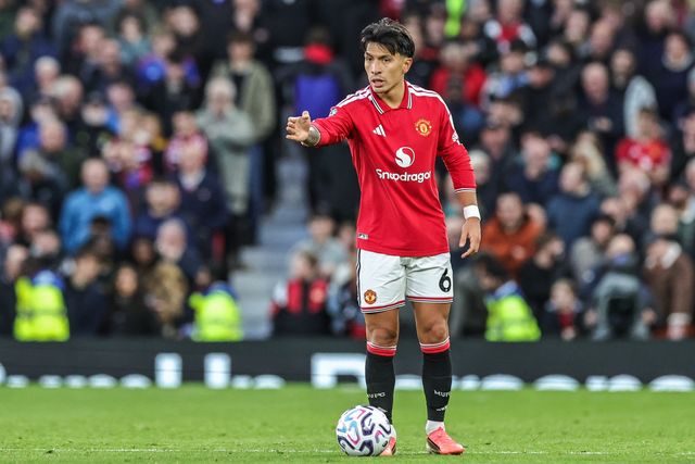 Lisandro Martinez of Manchester United during the Premier League match Manchester United vs Tottenham Hotspur at Old Trafford, Manchester, United Kingdom on 10 October 2026

(Photo by Mark Cosgrove/News Images)