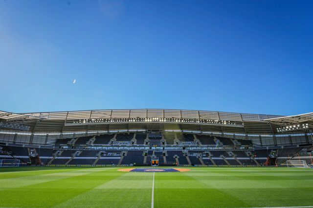 A general view of the stadium, pitch and stands during the Premier League match Hull City vs Everton at MKM Stadium, Hull, United Kingdom on 11 October 2026

(Photo by Maynard Manyowa/News Images)
