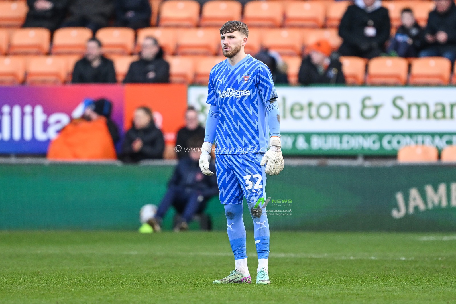 Daniel Grimshaw of Blackpool during the Sky Bet League 1 match Blackpool vs Bolton Wanderers at Bloomfield Road, Blackpool, United Kingdom, 24th February 2024

(Photo by Craig Thomas/News Images)