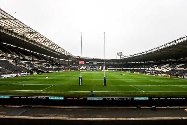 A general view of MKM Stadium ahead of the Betfred Super League round 10 match Hull FC vs Toulouse Olympique at MKM Stadium, Hull, United Kingdom on 03 May 2026

(Photo by Alfie Cosgrove/News Images)