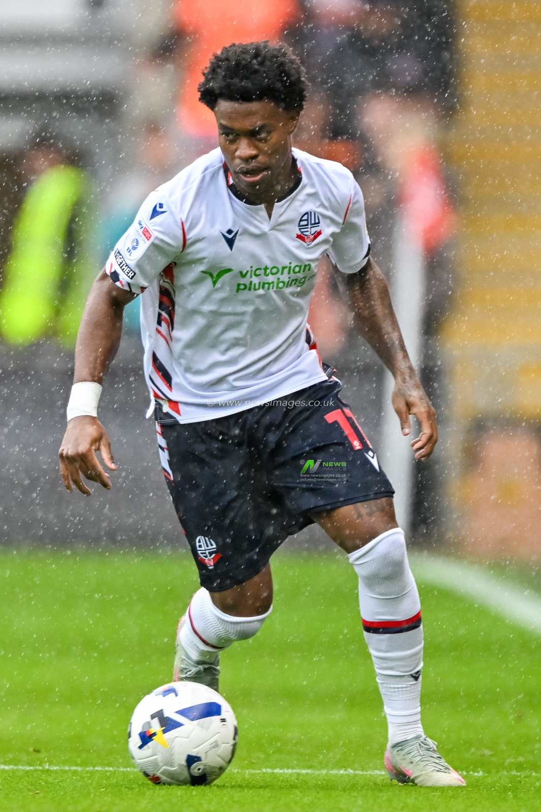 Thierry Gale of Bolton Wanderers during the Sky Bet League 1 match Blackpool vs Bolton Wanderers at Bloomfield Road, Blackpool, United Kingdom, 30th August 2025

(Photo by Adam Gee/News Images)