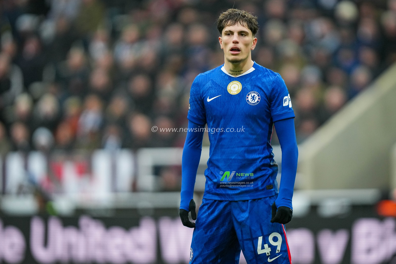 Alejandro Garnacho of Chelsea during the Premier League match Newcastle United vs Chelsea at St. James's Park, Newcastle, United Kingdom, 20th December 2025

(Photo by Maynard Manyowa/News Images)

*** GER AUT SUI OUT ***