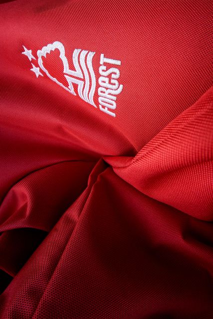 A general view of the club crest for Nottingham Forest during the Premier League match Nottingham Forest vs Aston Villa at City Ground, Nottingham, United Kingdom on 12 April 2026

(Photo by Maynard Manyowa/News Images)