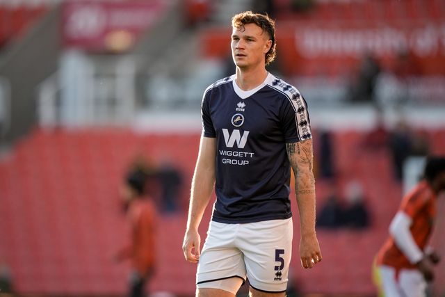 Jake Cooper of Millwall in the pregame warmup session  during the Sky Bet Championship match Stoke City vs Millwall at Bet365 Stadium, Stoke On Trent, United Kingdom on 21 April 2026

(Photo by Maynard Manyowa/News Images)