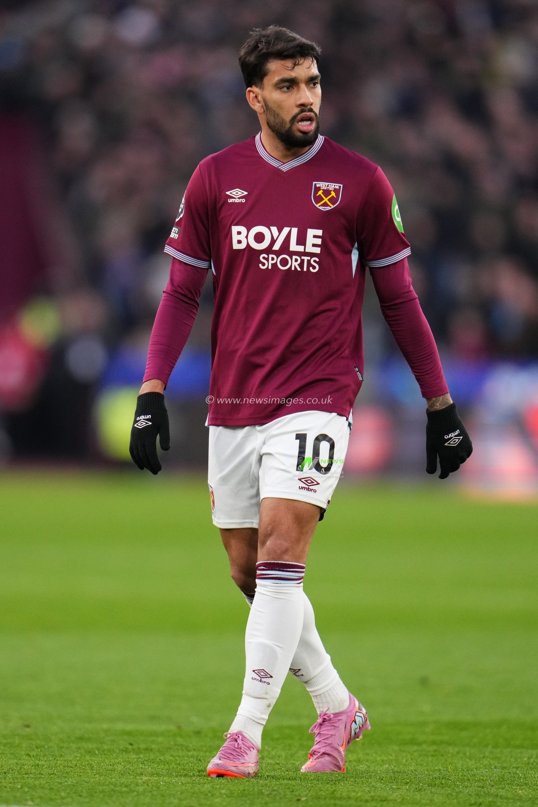 Lucas Paqueta of West Ham United during the Premier League match West Ham United vs Liverpool at London Stadium, London, United Kingdom, 30th November 2025

(Photo by Harvey Murphy/News Images)

*** GER AUT SUI OUT ***