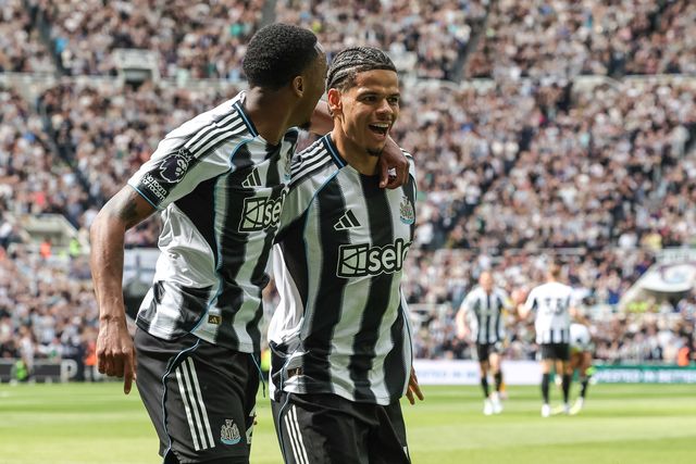 William Osula of Newcastle United celebrates his goal to make it 1-0 during the Premier League match Newcastle Untied vs Brighton & Hove Albion at St. James's Park, Newcastle, United Kingdom on 02 May 2026

(Photo by Mark Cosgrove/News Images)