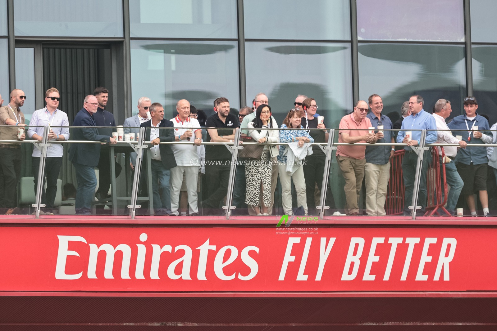Fans watch from the Emirates Fly Better balcony during the 4th Rothesay Test Match match Day 2 England vs India at Old Trafford Cricket Ground, Manchester, United Kingdom, 24th July 2025

(Photo by Mark Cosgrove/News Images)