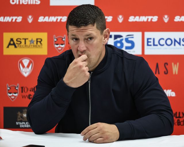 Matt Peet Head Coach of Wigan Warriors speaks in the post match press conference during the Betfred Super League Round 25 match St Helens vs Wigan Warriors at Totally Wicked Stadium, St Helens, United Kingdom, 5th September 2025

(Photo by Mark Cosgrove/News Images)