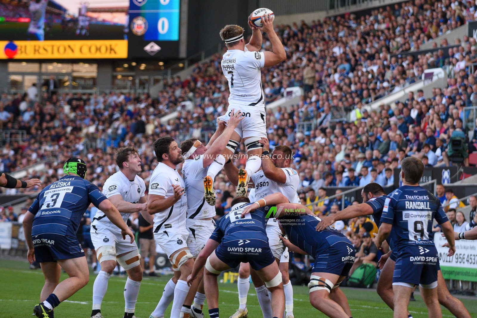 Guy Pepper of Bath Rugby wins a line out during the Gallagher Premiership match Bristol Bears vs Bath at Ashton Gate, Bristol, United Kingdom on 29 May 2026

(Photo by Alex Williamson/News Images)