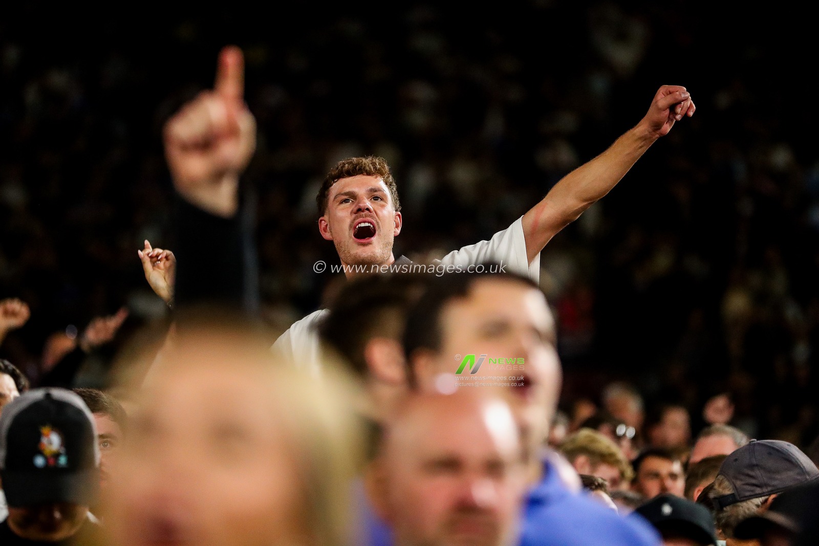 Chelsea fans celebrate after the teams victory following the Premier League match West Ham United vs Chelsea at London Stadium, London, United Kingdom, 22nd August 2025

(Photo by Izzy Poles/News Images)