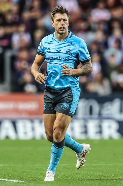 Tom Briscoe of Hull FC during the Betfred Super League round 23 match St Helens vs Hull FC at Totally Wicked Stadium, St Helens, United Kingdom, 22nd August 2025

(Photo by Alfie Cosgrove/News Images)