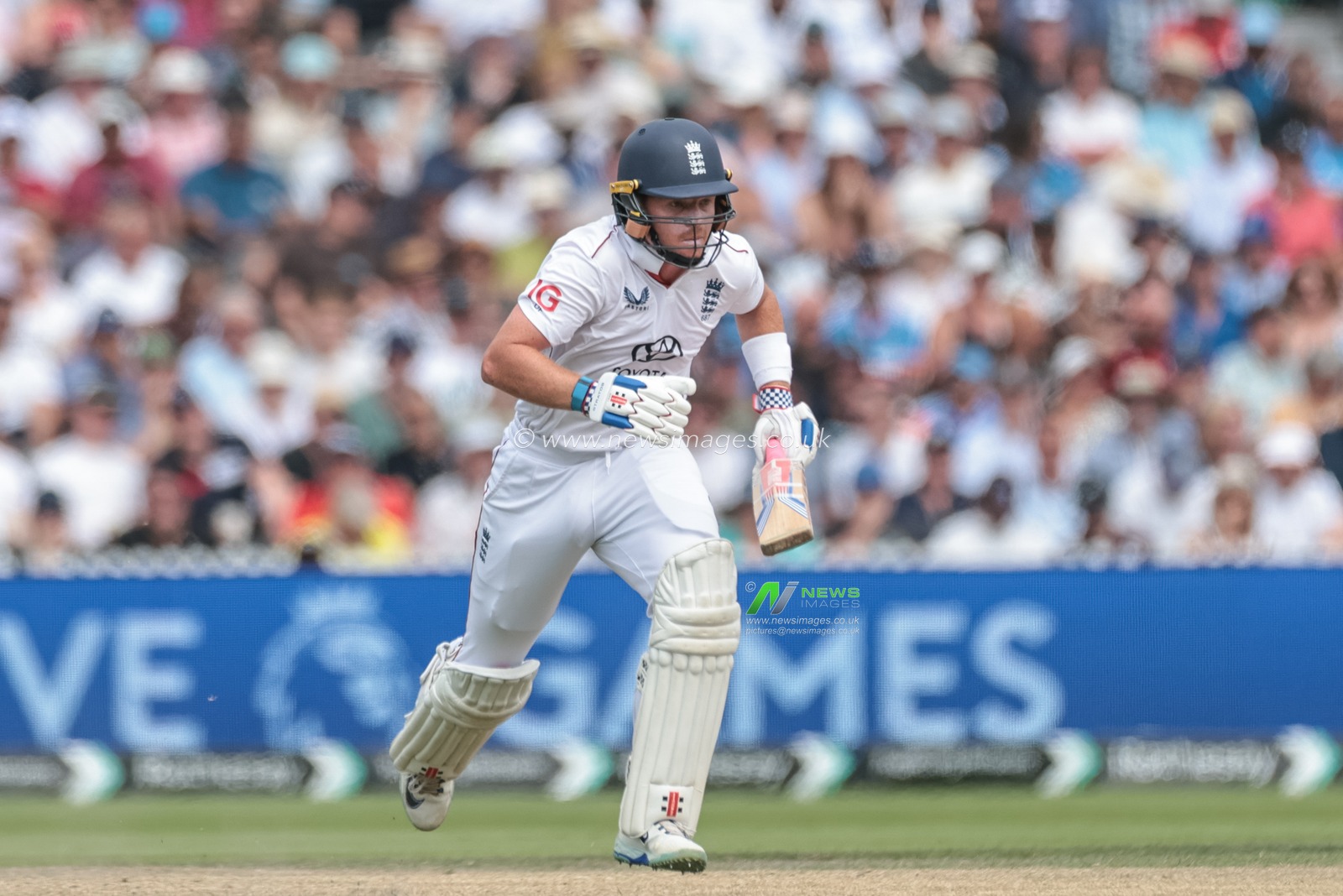 Ollie Pope of England makes runs during the 4th Rothesay Test Match match Day 3 England vs India at Old Trafford Cricket Ground, Manchester, United Kingdom, 25th July 2025

(Photo by Mark Cosgrove/News Images)