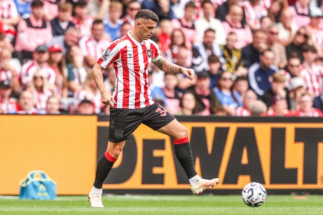 Granit Xhaka of Sunderland in action during the Premier League match Sunderland vs Fulham at Stadium Of Light, Sunderland, United Kingdom on 30 August 2026

(Photo by Alfie Cosgrove/News Images)