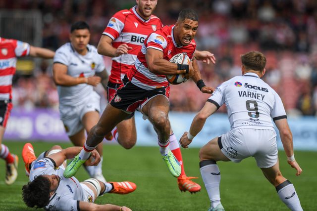Ben Loader of Gloucester Rugby makes a run during the Gallagher Premiership match Gloucester vs Exeter at Kingsholm Stadium, Gloucester, United Kingdom on 26 April 2026

(Photo by Alex Williamson/News Images)
