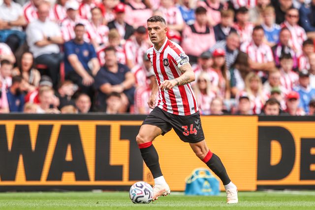Granit Xhaka of Sunderland in action during the Premier League match Sunderland vs Fulham at Stadium Of Light, Sunderland, United Kingdom on 30 August 2026

(Photo by Alfie Cosgrove/News Images)