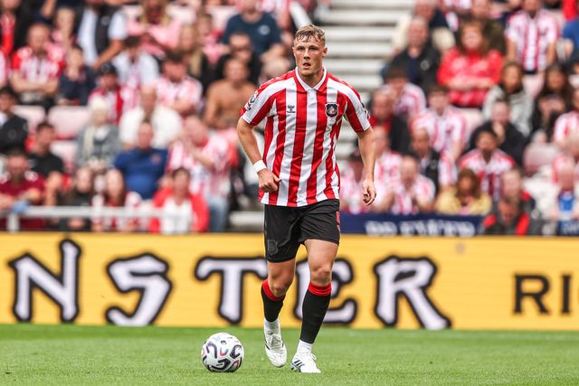 Daniel Ballard of Sunderland during the Premier League match Sunderland vs Fulham at Stadium Of Light, Sunderland, United Kingdom on 30 August 2026

(Photo by Alfie Cosgrove/News Images)