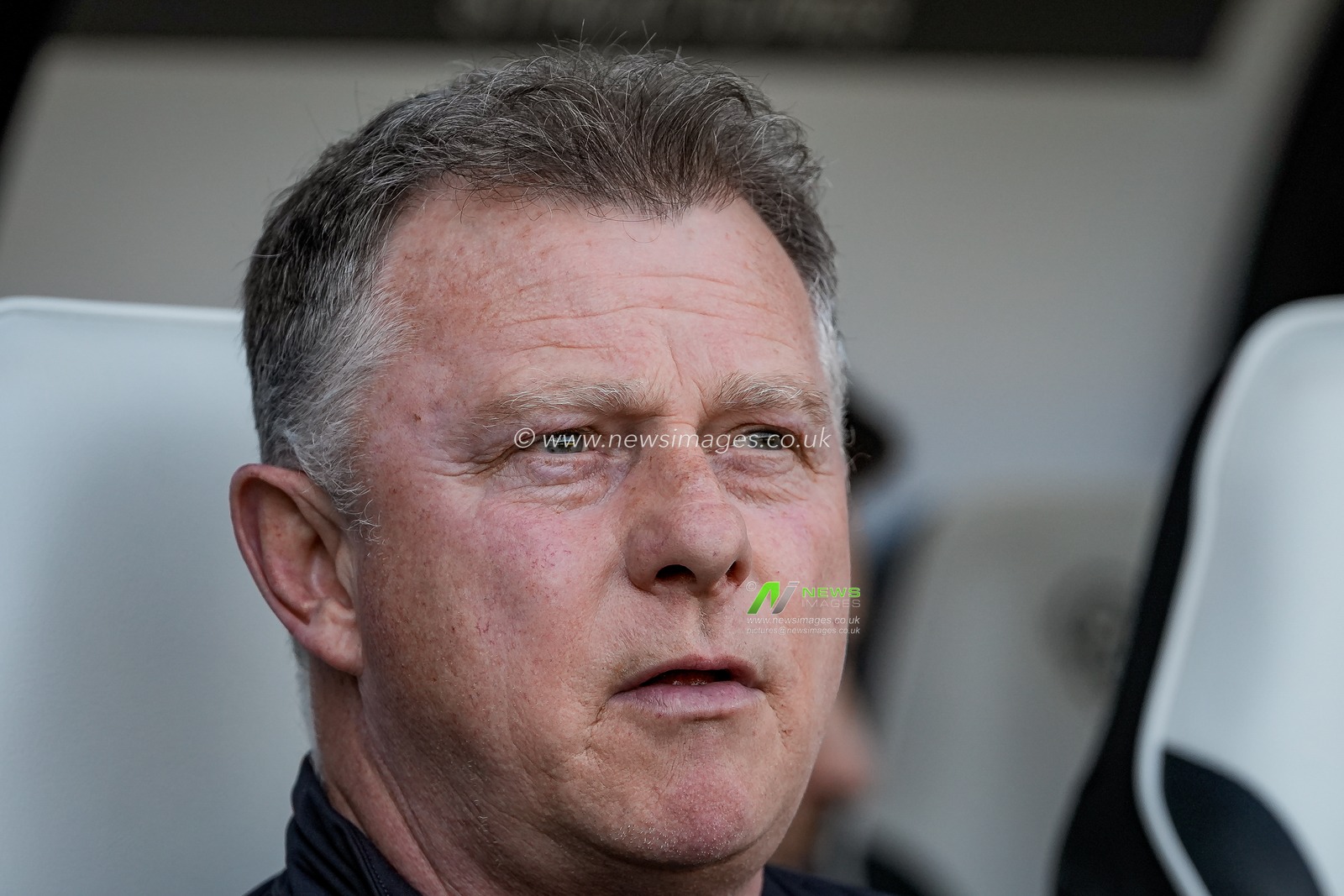 Mark Robins manager of Stoke City sits on the bench prior to kick off during the Sky Bet Championship match Derby County vs Stoke City at Pride Park Stadium, Derby, United Kingdom on 06 April 2026

(Photo by Maynard Manyowa/News Images)
