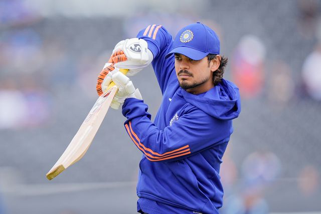 Ishan Kishan of India in the pre-game warm up session during the Second Vitality T20 International match England vs India at Old Trafford, Manchester, United Kingdom on 04 July 2026

(Photo by Maynard Manyowa/News Images)