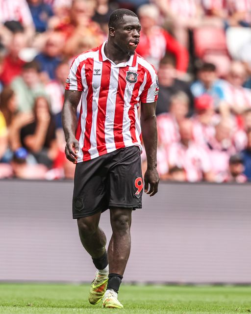 Brian Brobbey of Sunderland during the Premier League match Sunderland vs Fulham at Stadium Of Light, Sunderland, United Kingdom on 30 August 2026

(Photo by Alfie Cosgrove/News Images)