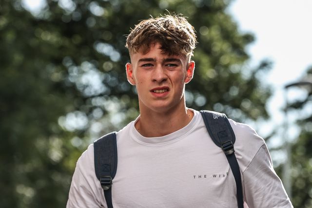 James Duffy of Warrington Wolves arrives during the Betfred Super League Round 26 match Hull FC vs Warrington Wolves at MKM Stadium, Hull, United Kingdom, 13th September 2025

(Photo by Alfie Cosgrove/News Images)