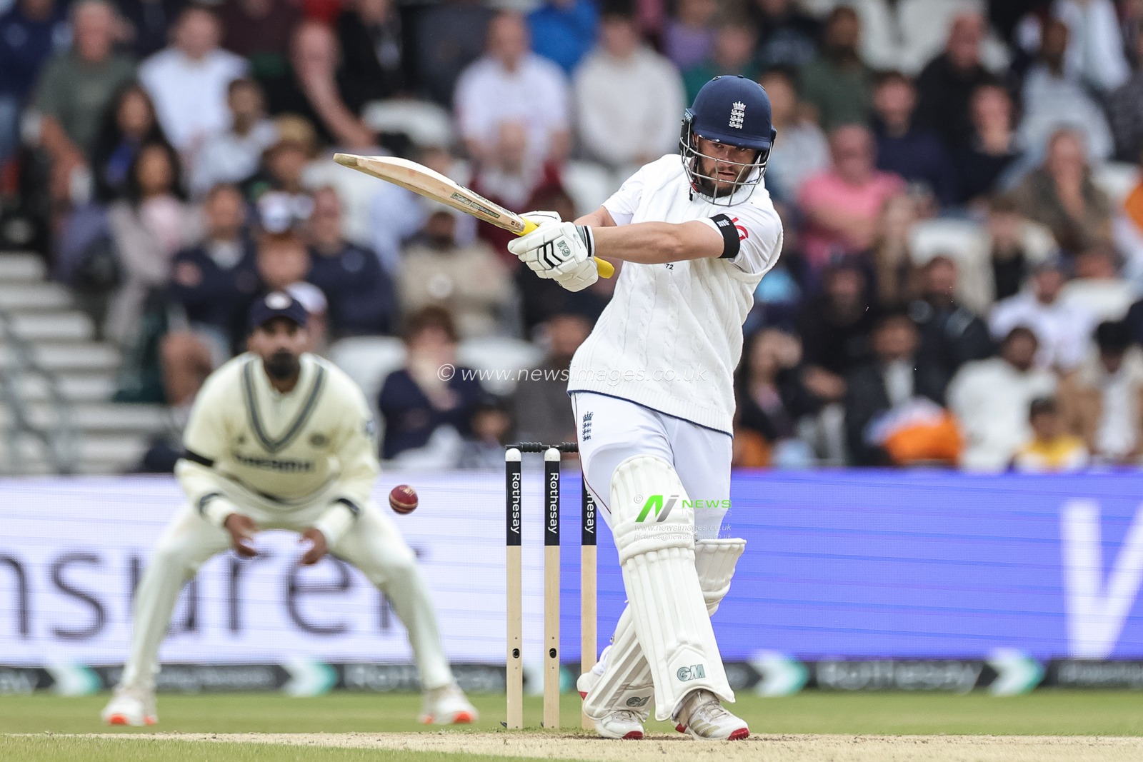 Ben Duckett of England hits a four (4) during the 1st Rothesay Test Match Day 5 England vs India at Headingley Cricket Ground, Leeds, United Kingdom, 24th June 2025

(Photo by Mark Cosgrove/News Images)
