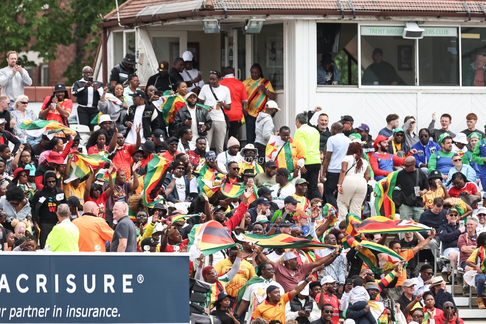 Zimbabwe sing and dance during the Rothesay Test Match Day 3 England vs Zimbabwe at Trent Bridge, Nottingham, United Kingdom, 24th May 2025

(Photo by Mark Cosgrove/News Images)