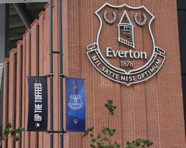 Everton badge on the stadium wall during the Pre-season friendly match Everton vs A.S. Roma at Hill Dickinson Stadium, Liverpool, United Kingdom, 9th August 2025

(Photo by Mark Cosgrove/News Images)