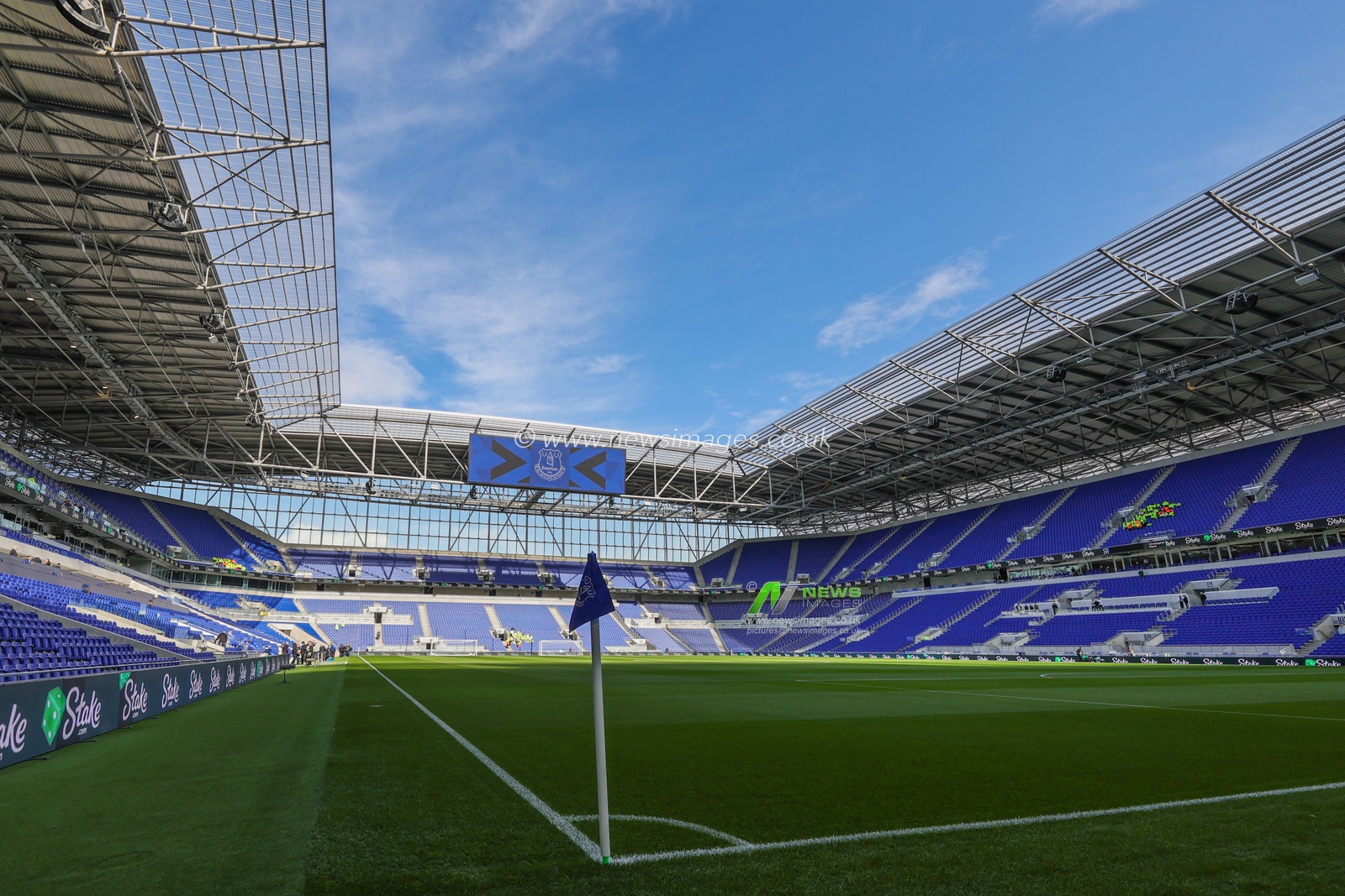 A general view of Hill Dickinson Stadium ahead of the Premier League match Everton vs Aston Villa at Hill Dickinson Stadium, Liverpool, United Kingdom, 13th September 2025

(Photo by Mark Cosgrove/News Images)