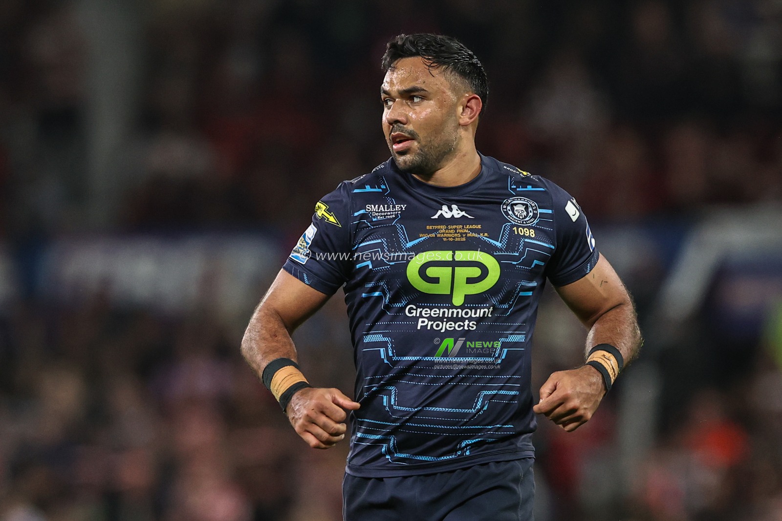 Bevan French of Wigan Warriors during the 2025 Betfred Super League Grand Final Hull KR v Wigan Warriors at Old Trafford, Manchester, United Kingdom, 11th October 2025

(Photo by Alfie Cosgrove/News Images)