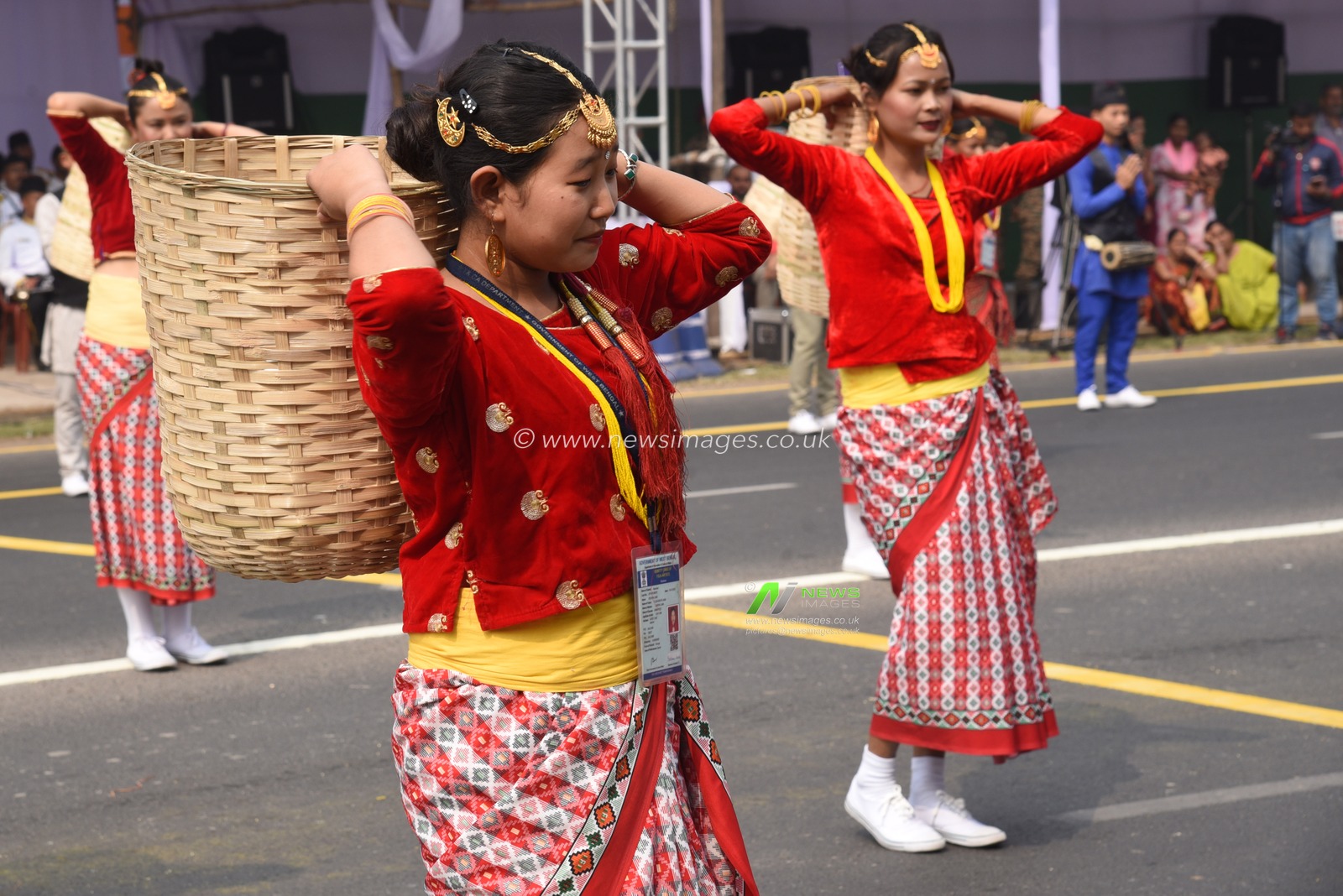 Members of the flock dancer perform during final dress rehearsal for the upcoming Republic Day parade in Kolkata, India, on January 24, 2025.Pictures by Debajyoti Chakraborty.(Photo: Debajyoti Chakraborty/News Images)