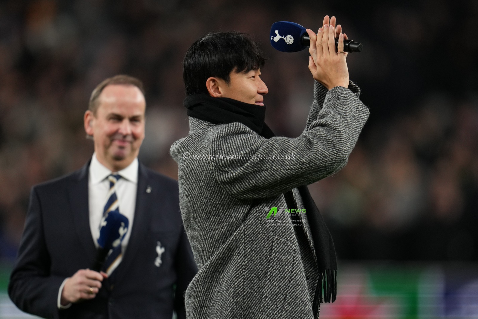 Former Tottenham Hotspur player Son hueng-min during the UEFA Champions League Matchday 6 of 8 Tottenham Hotspur vs Slavia Prague at Tottenham Hotspur Stadium, London, United Kingdom, 9th December 2025

(Photo by Harvey Murphy/News Images)

*** GER AUT SUI OUT ***