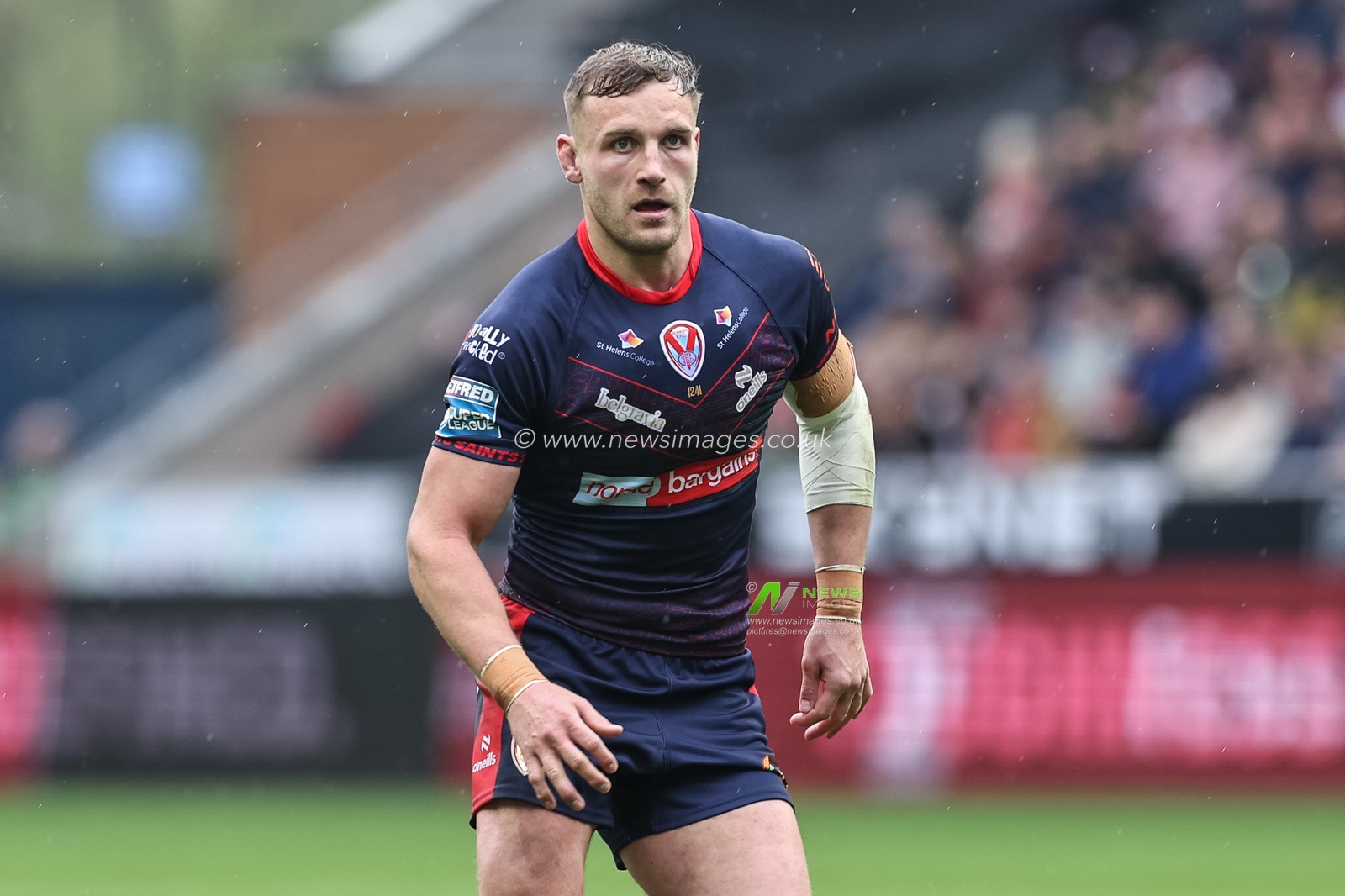 Matty Lees of St. Helens during the Betfred Super League Round 8 match Wigan Warriors vs St Helens at The Brick Community Stadium, Wigan, United Kingdom, 18th April 2025

(Photo by Mark Cosgrove/News Images)