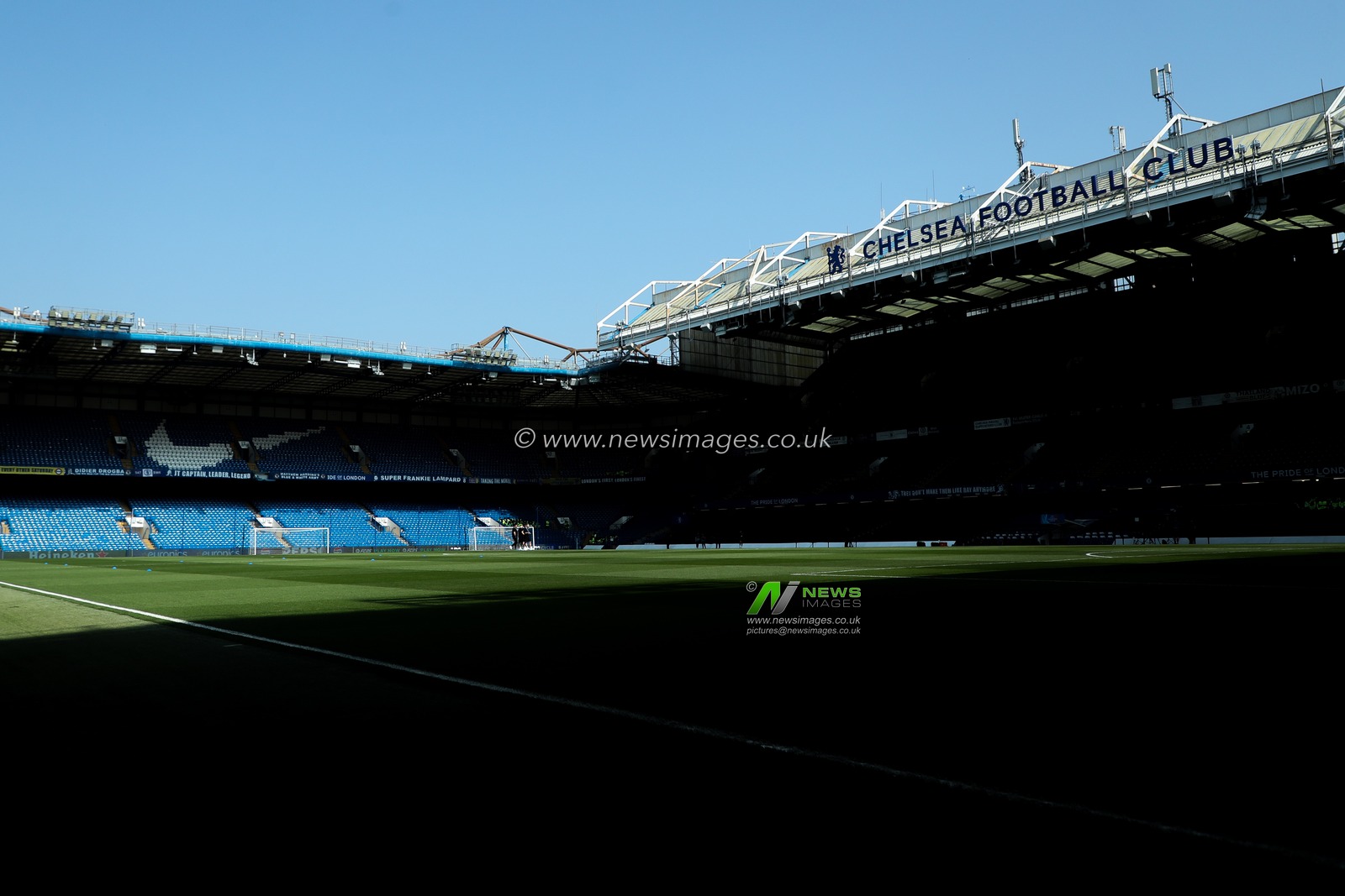 A general view of Stamford Bridge prior to the UEFA Women's Champions League Semi-Final match Chelsea vs Barcelona at Stamford Bridge, London, United Kingdom, 27th April 2025

(Photo by Izzy Poles/News Images)