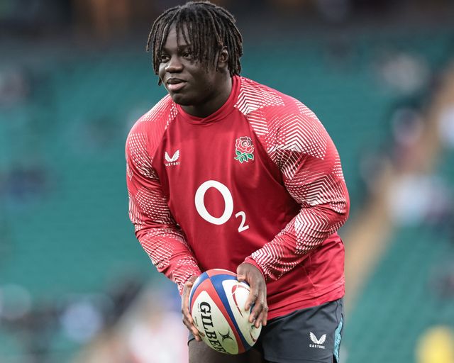 Asher Opoku-Fordjou of England in the pre-game warm up during the Quilter Nations Series 2025 match England vs Argentina at Allianz Stadium, Twickenham, United Kingdom, 23rd November 2025

(Photo by Mark Cosgrove/News Images)

*** GER AUT SUI OUT ***