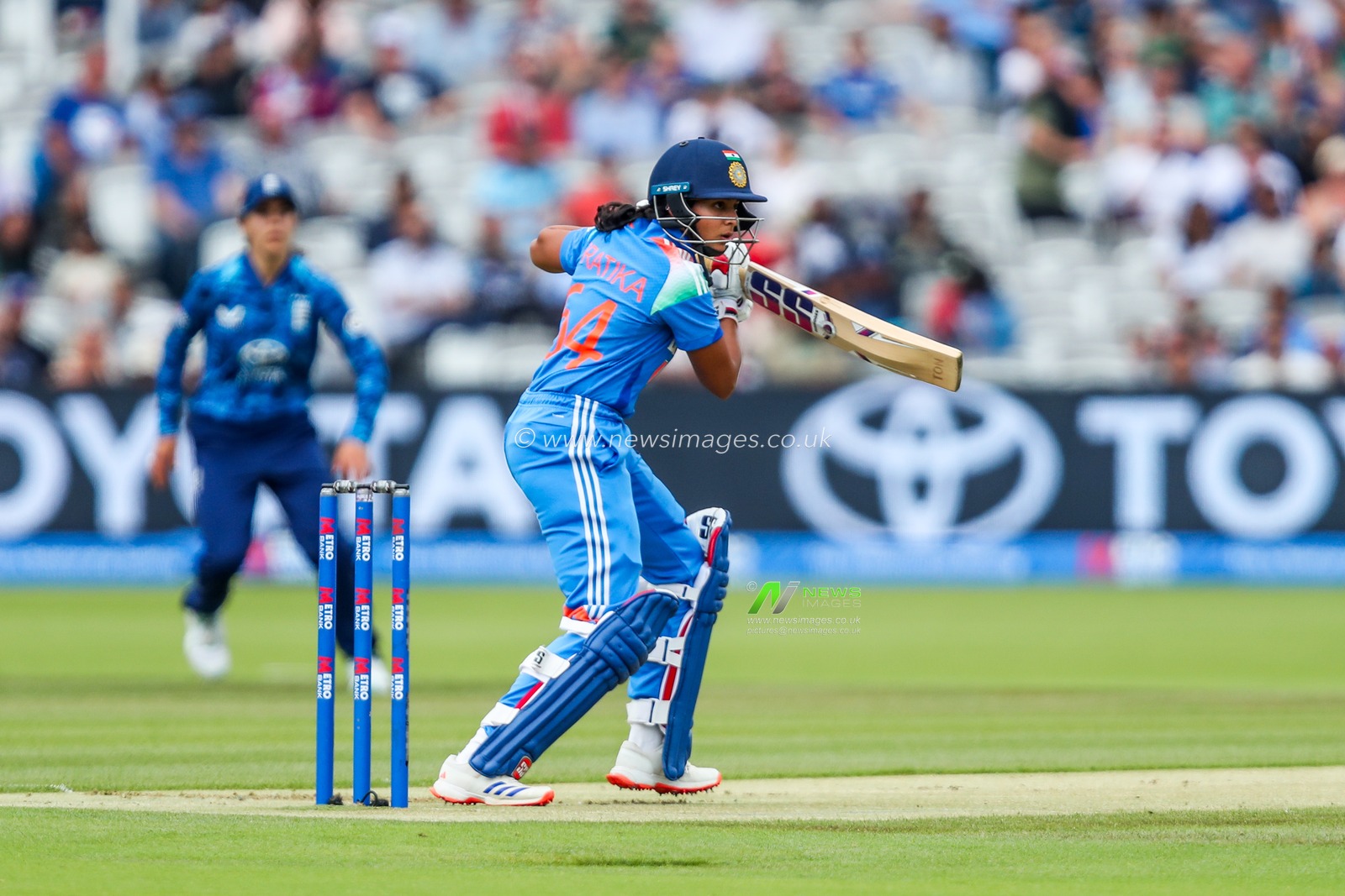 Pratika Rawal of India bats during the 2nd Metro Bank One Day International England Women v India Women at Lords, London, United Kingdom, 19th July 2025

(Photo by Izzy Poles/News Images)