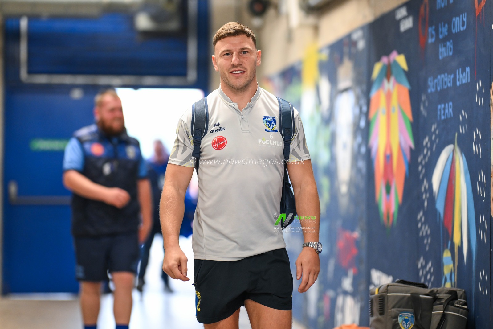 George Williams of Warrington Wolves arrives ahead of the Betfred Super League Round 27 match Warrington Wolves vs London Broncos at Halliwell Jones Stadium, Warrington, United Kingdom, 20th September 2024

(Photo by Craig Thomas/News Images)