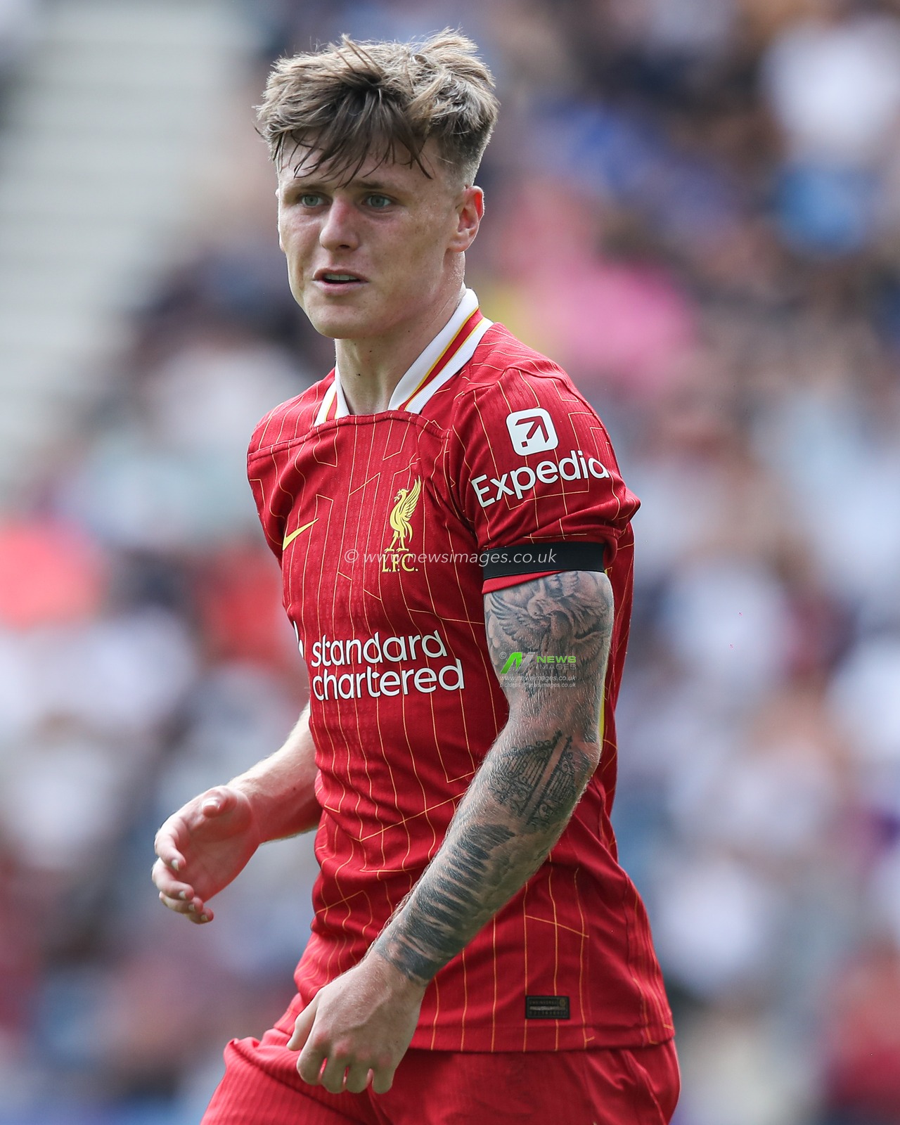 Ben Doak of Liverpool during the Pre-season friendly match Preston North End vs Liverpool at Deepdale, Preston, United Kingdom, 13th July 2025

(Photo by Jorge Horsted/News Images)