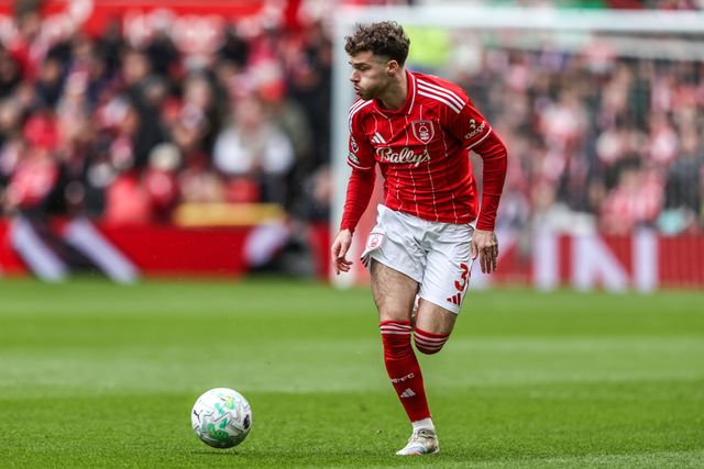 Neco Williams of Nottingham Forest breaks with the ball during the Premier League match Nottingham Forest vs Fulham at City Ground, Nottingham, United Kingdom on 15 March 2026

(Photo by Alfie Cosgrove/News Images)