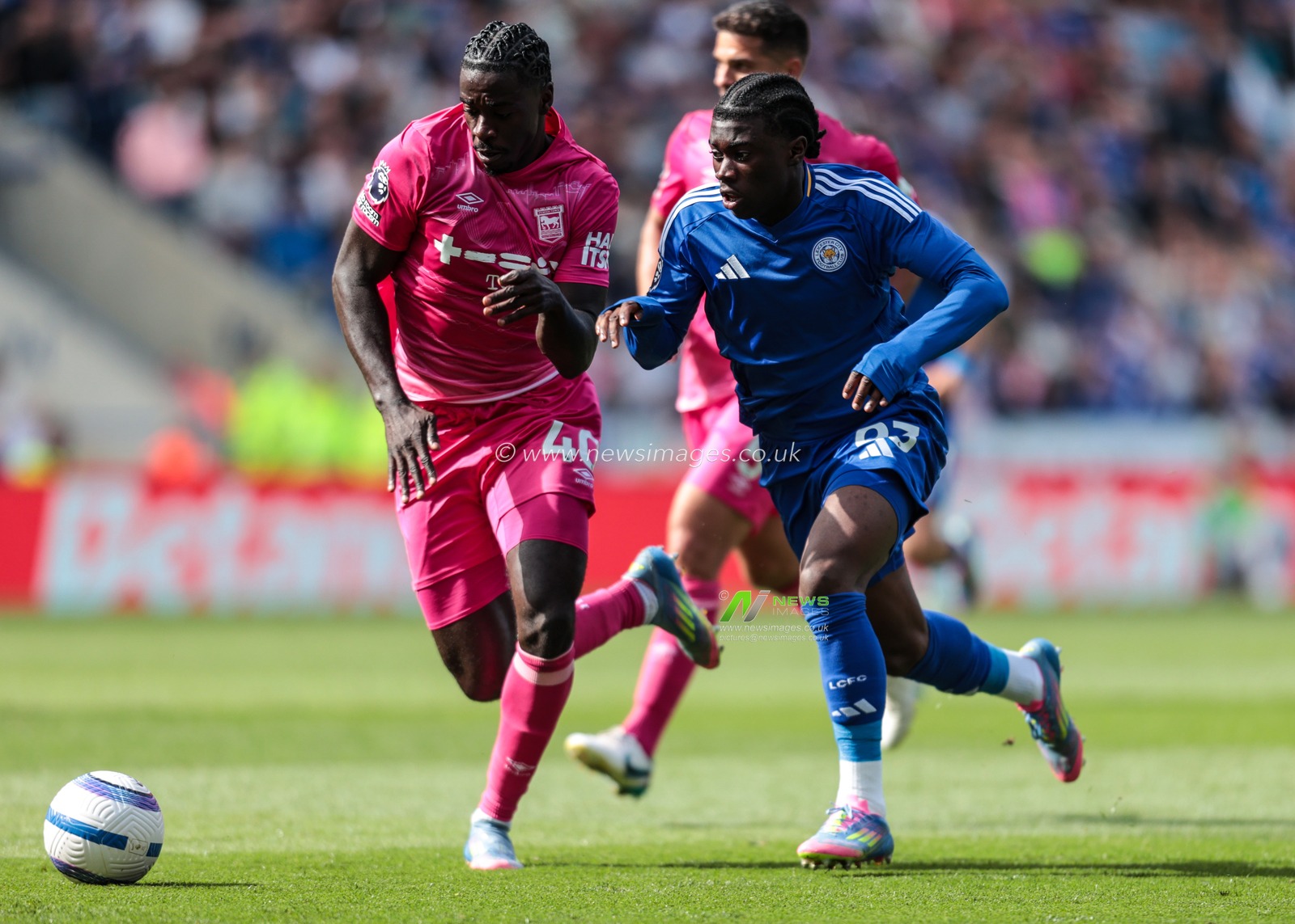Jeremy Monga of Leicester City in action during the Premier League match Leicester City vs Ipswich Town at King Power Stadium, Leicester, United Kingdom, 18th May 2025

(Photo by Richard Bierton/News Images)