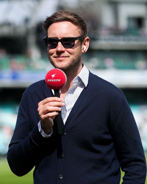 Stuart Broad presents prior to the 5th Rothesay Test Match Day 3 England vs India at The Kia Oval, London, United Kingdom, 2nd August 2025

(Photo by Izzy Poles/News Images)