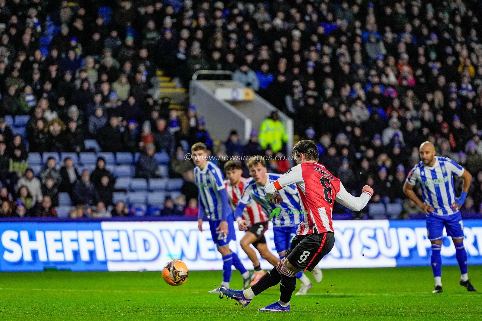 Mathias Jensen of Brentford scores a penalty to make it 0-2 during the Emirates FA Cup Third Round match Sheffield Wednesday vs Brentford at Hillsborough, Sheffield, United Kingdom, 10th January 2026

(Photo by Maynard Manyowa/News Images)