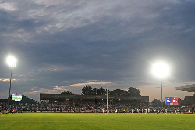 A general view of the DIY Kitchens Stadium during the Betfred Super League round 15 match Wakefield Trinity vs Wigan Warriors at DIY Kitchens Stadium, Wakefield, United Kingdom, 20th June 2025

(Photo by Sam Eaden/News Images)